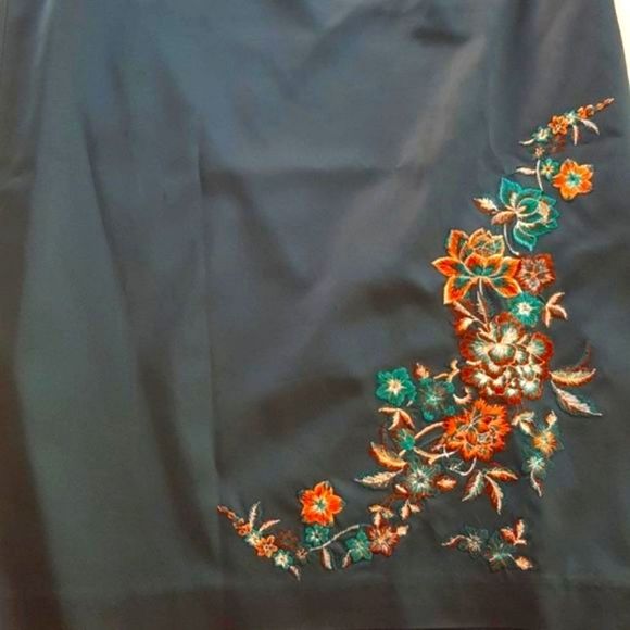 NEXT Tailored By. 🌻NWOT🌻 STUNNING Teal Embroidered SKIRT *UK Size 14 /Medium - Picture 5 of 14